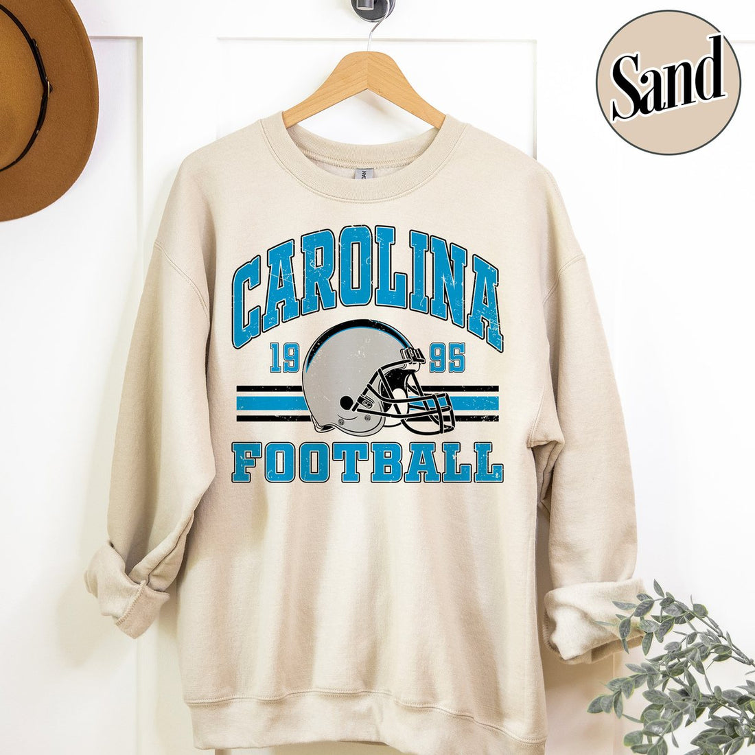 Unisex Carolina football vintage crewneck sweatshirt for men and women