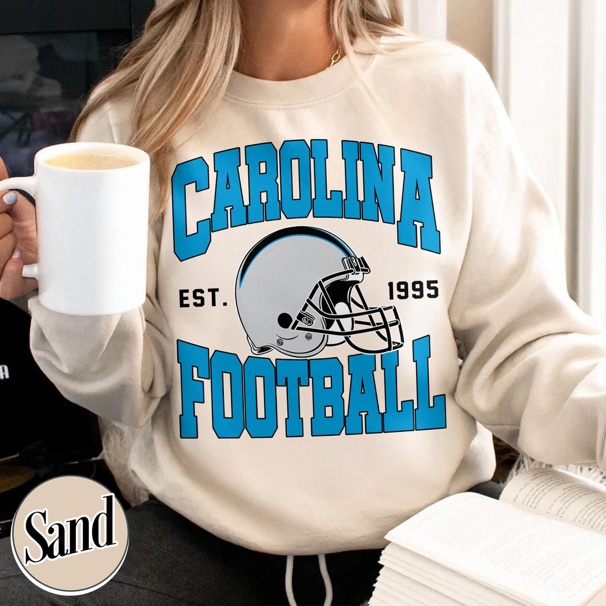 Unisex Carolina football vintage crewneck sweatshirt for men and women