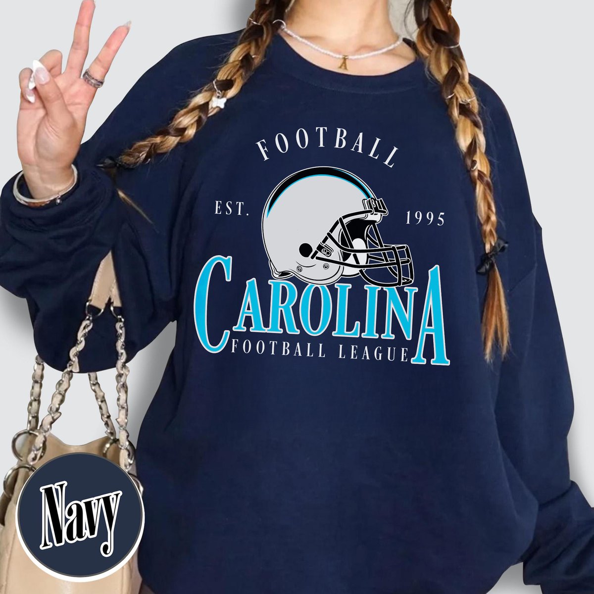 Unisex Carolina football vintage crewneck sweatshirt for men and women