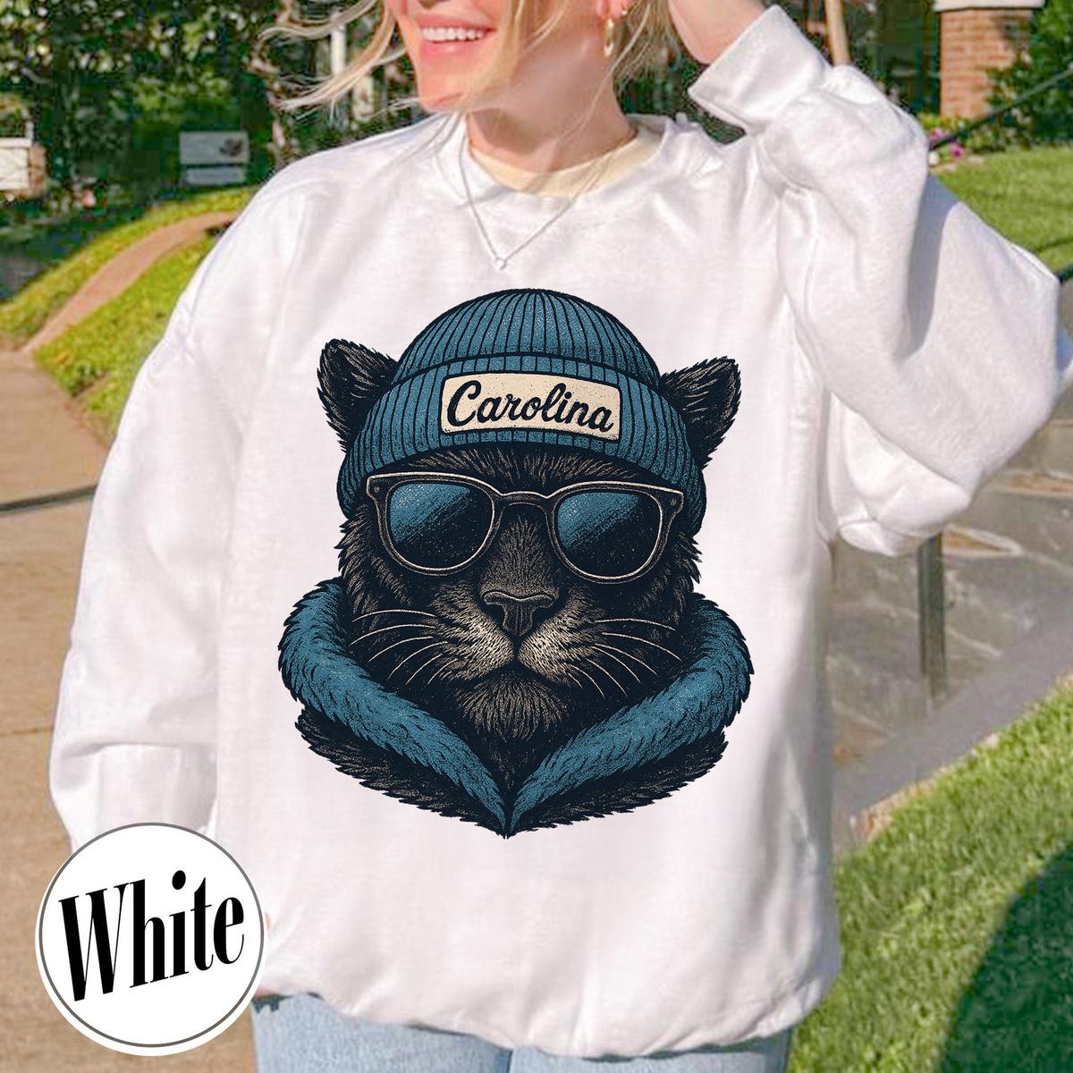 Unisex Carolina football vintage crewneck sweatshirt for men and women