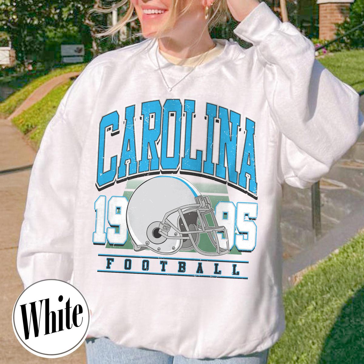 Unisex Carolina football vintage crewneck sweatshirt for men and women