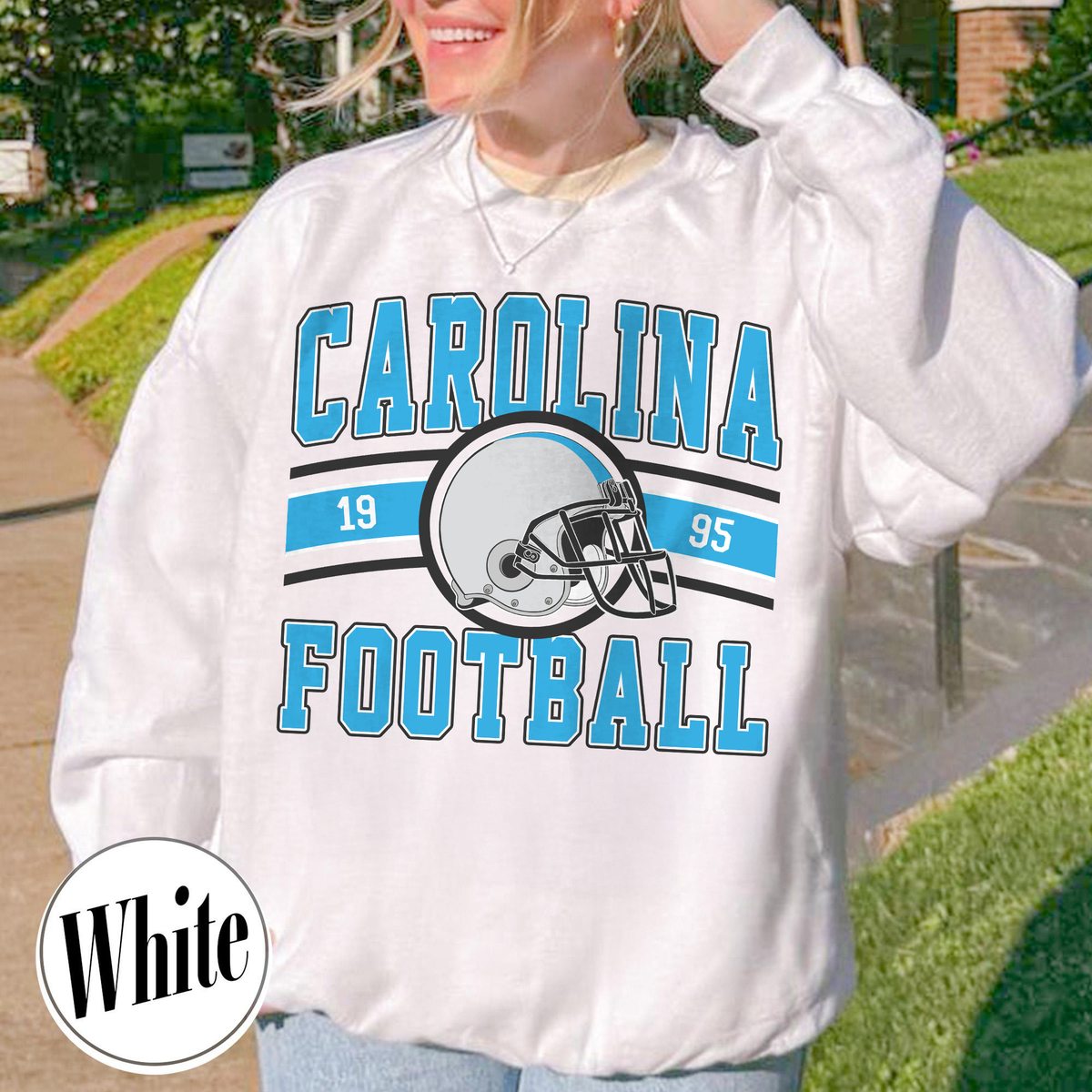 Unisex Carolina football vintage crewneck sweatshirt for men and women