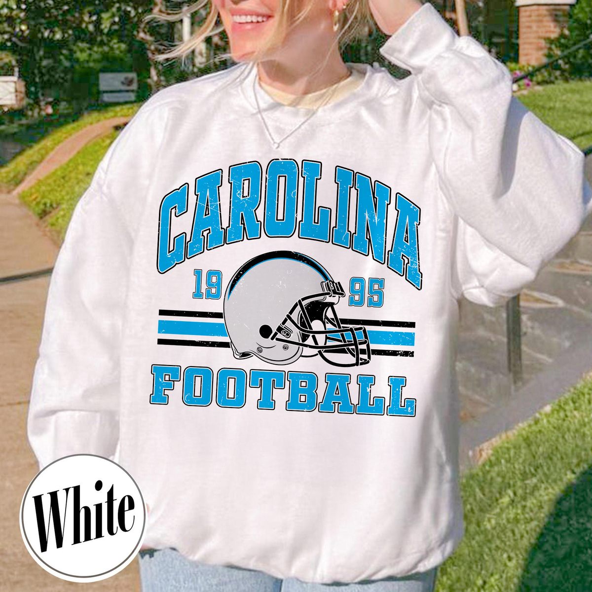 Unisex Carolina football vintage crewneck sweatshirt for men and women