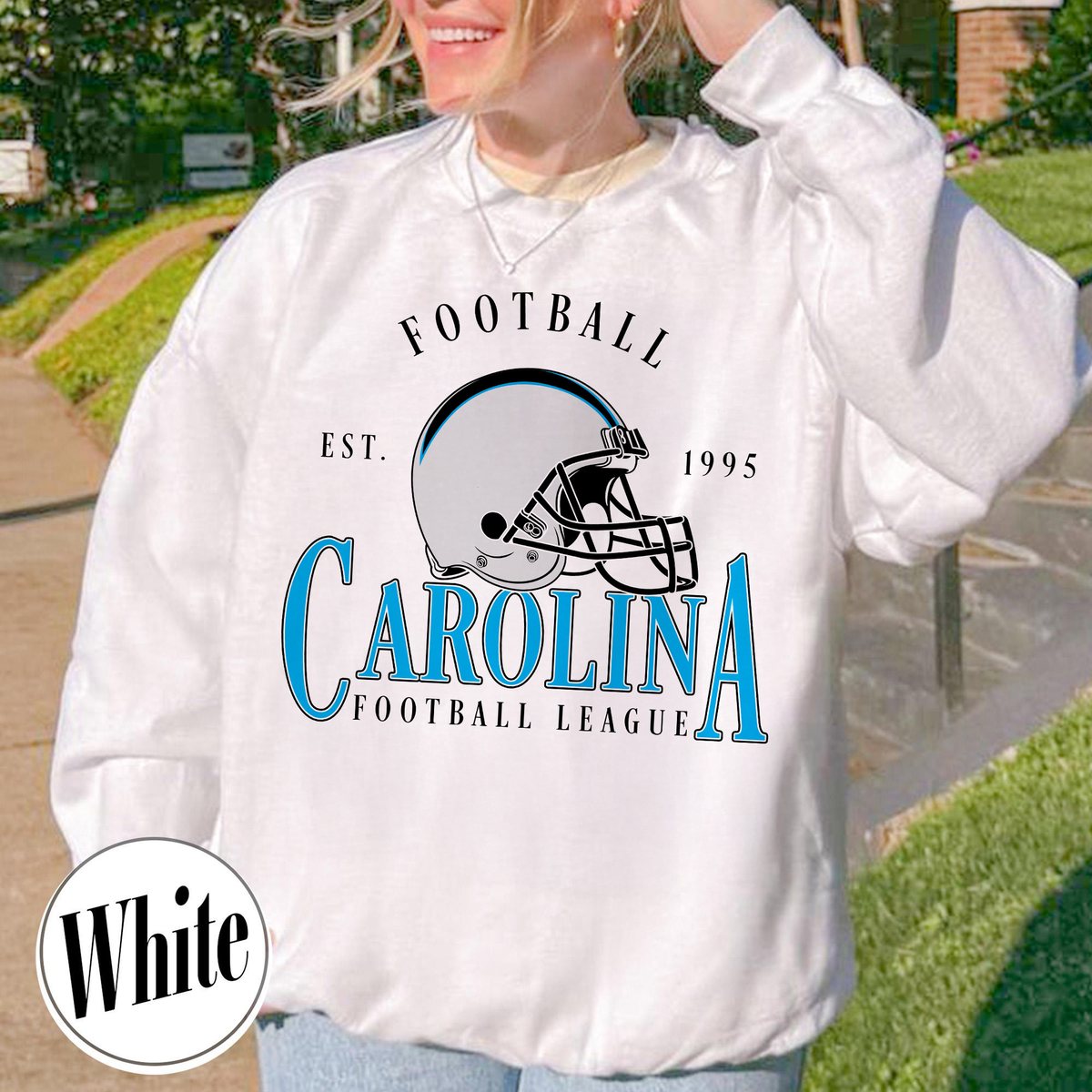 Unisex Carolina football vintage crewneck sweatshirt for men and women