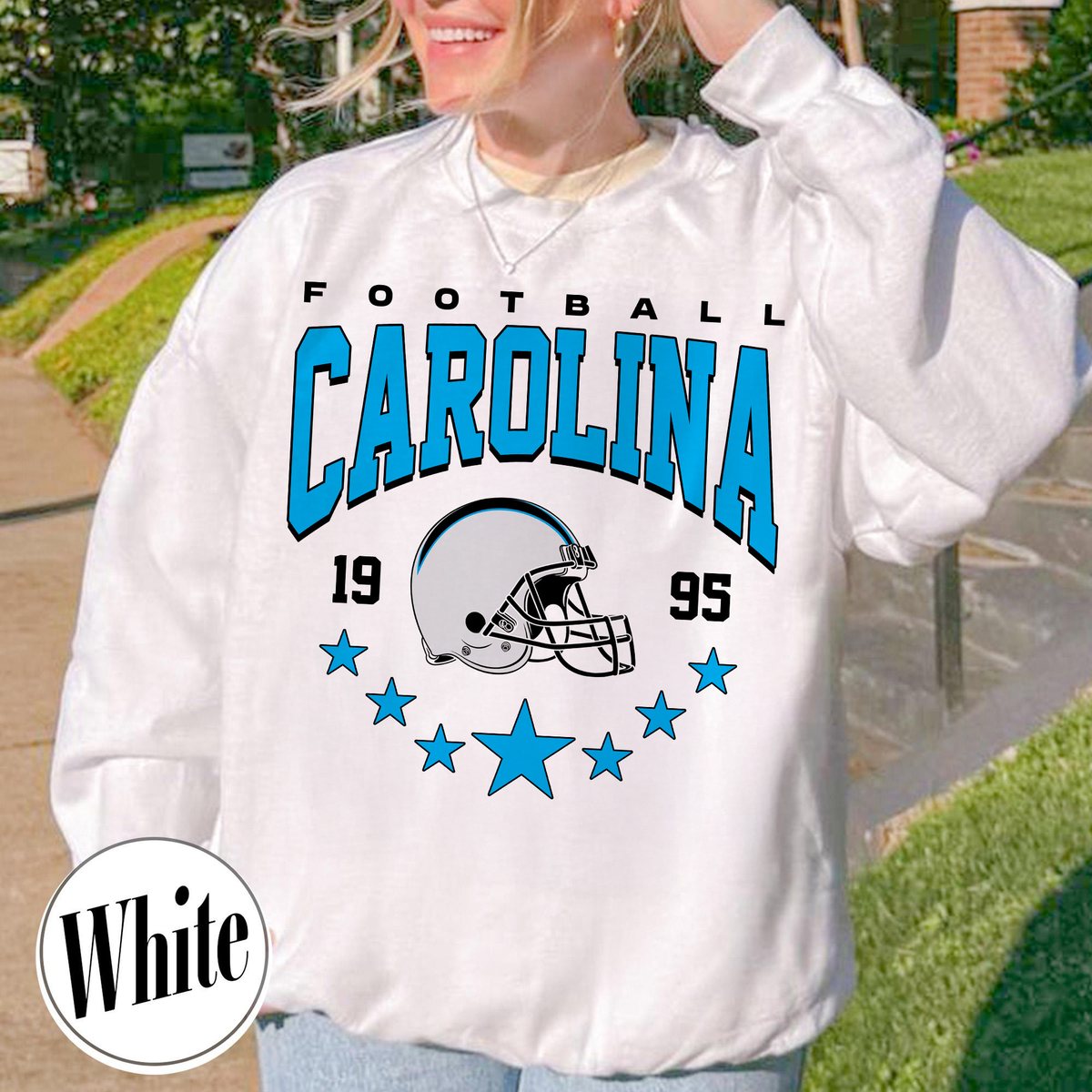 Unisex Carolina football vintage crewneck sweatshirt for men and women