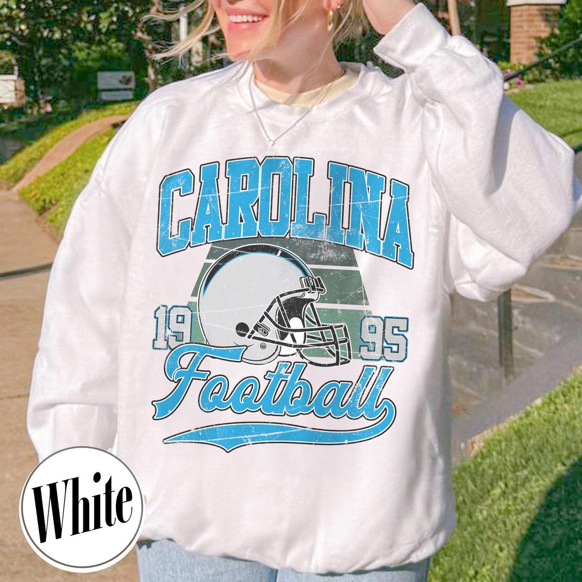 Unisex Carolina football vintage crewneck sweatshirt for men and women