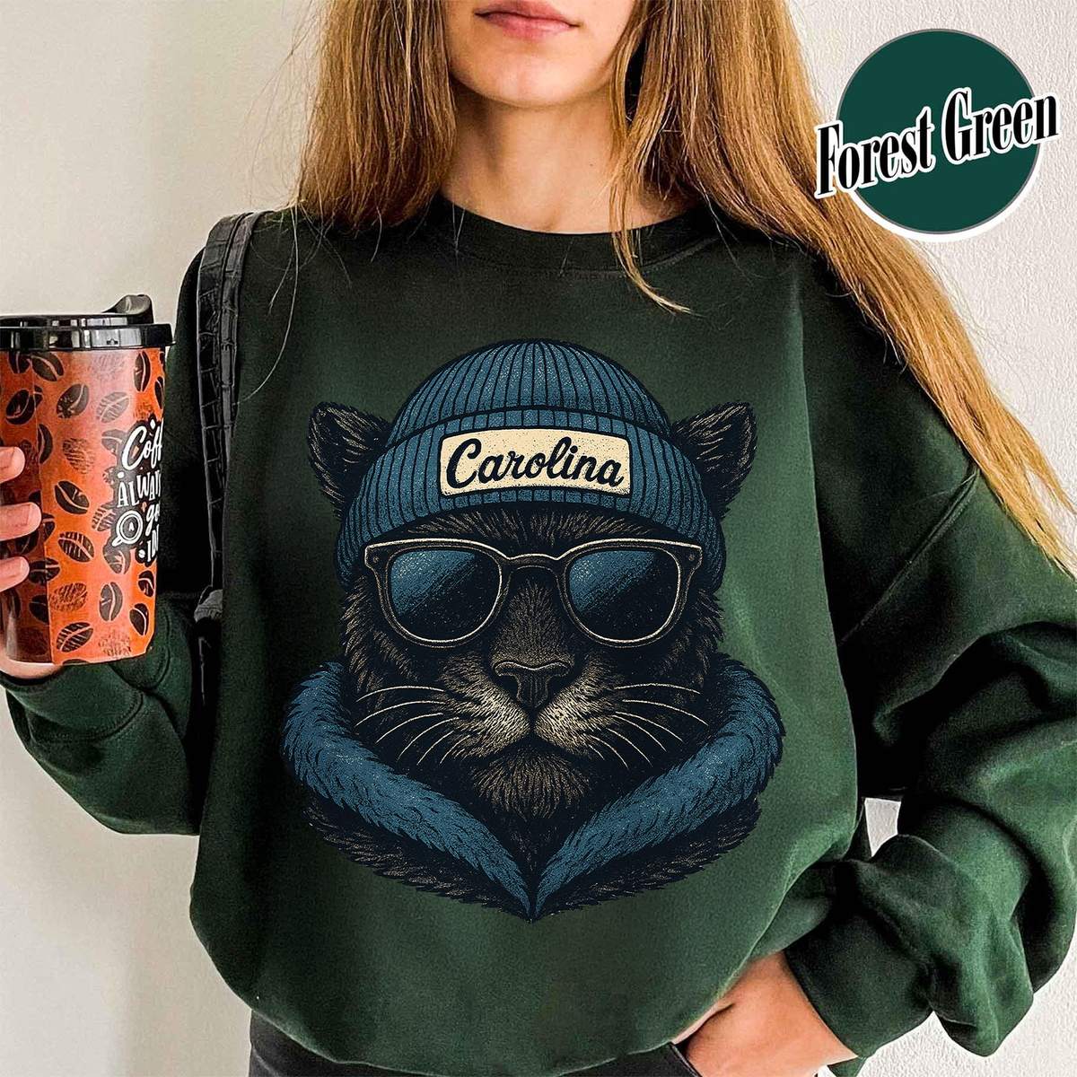 Unisex Carolina football vintage crewneck sweatshirt for men and women