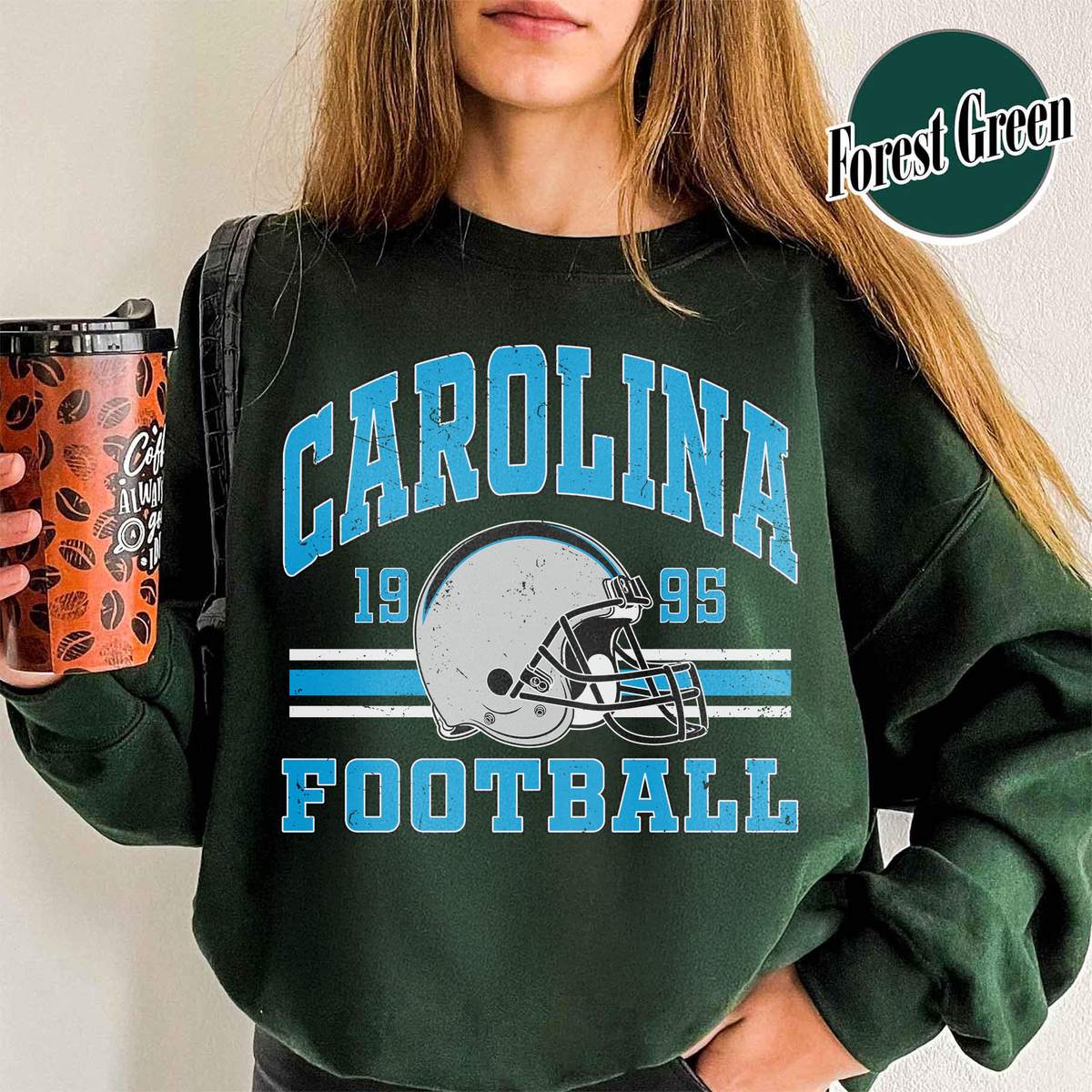 Unisex Carolina football vintage crewneck sweatshirt for men and women
