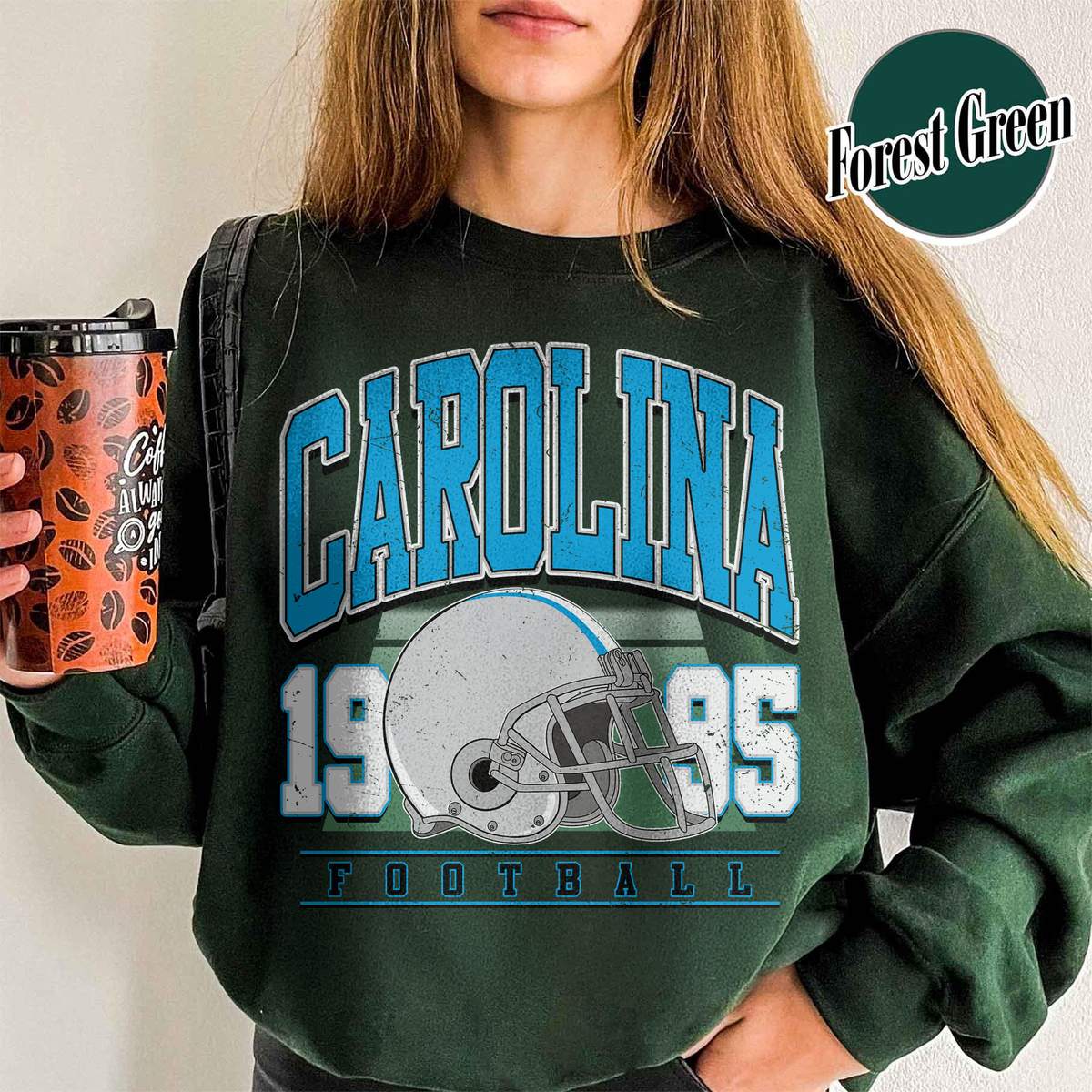 Unisex Carolina football vintage crewneck sweatshirt for men and women