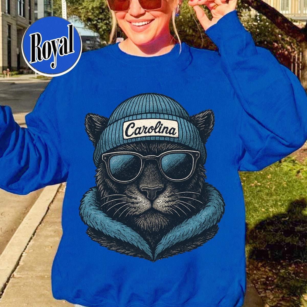 Unisex Carolina football vintage crewneck sweatshirt for men and women