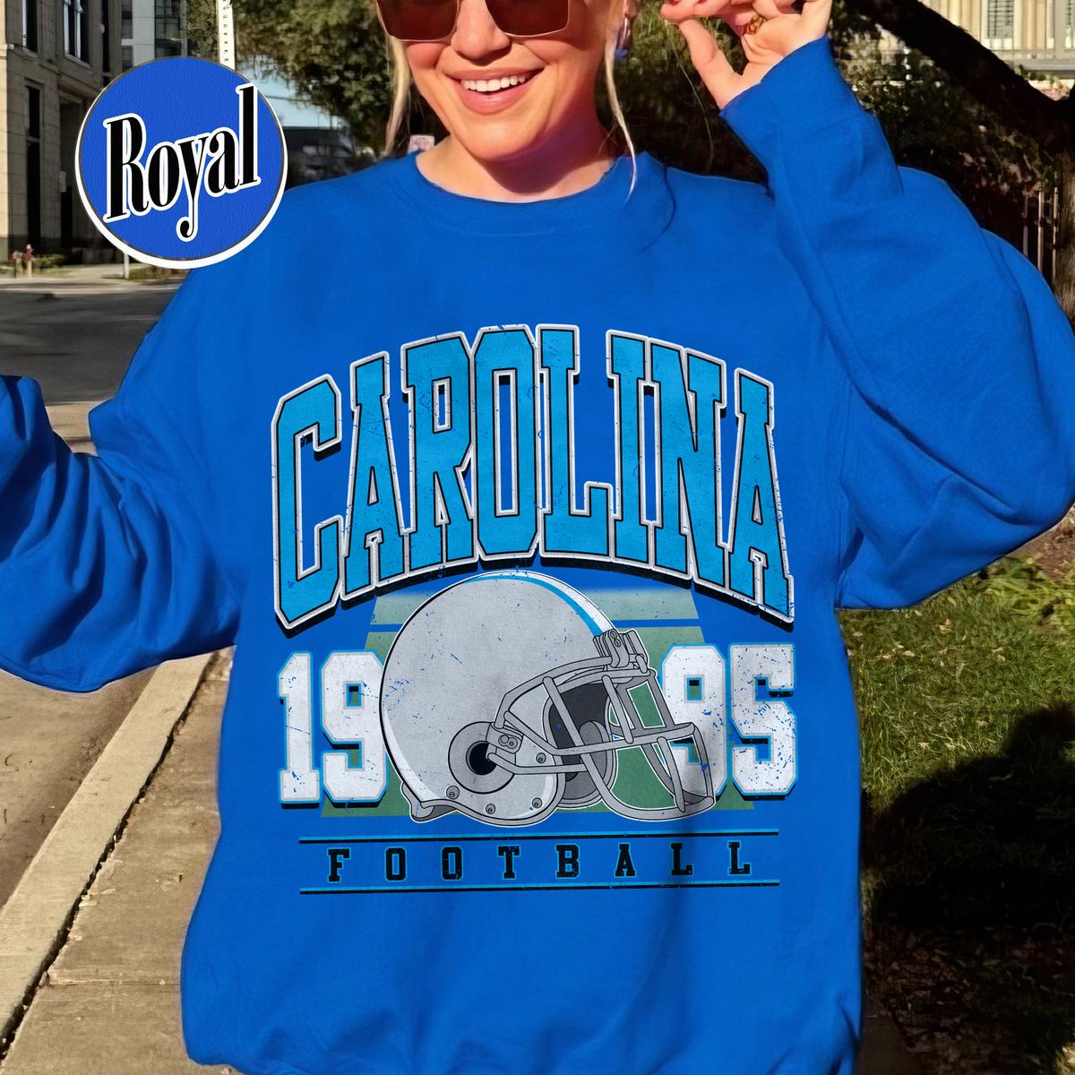 Unisex Carolina football vintage crewneck sweatshirt for men and women