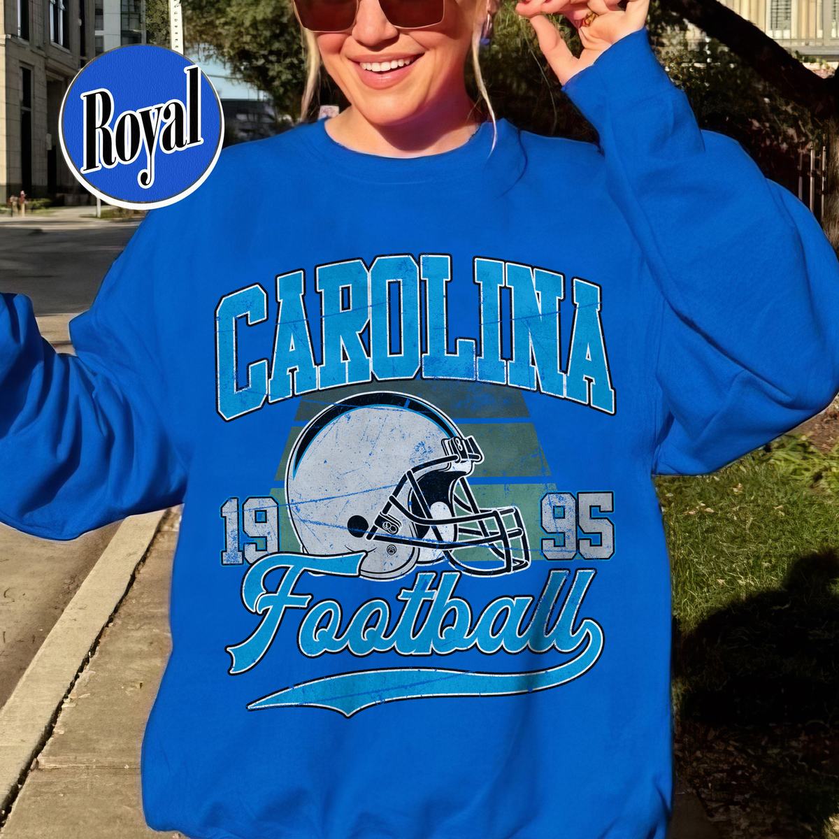 Unisex Carolina football vintage crewneck sweatshirt for men and women