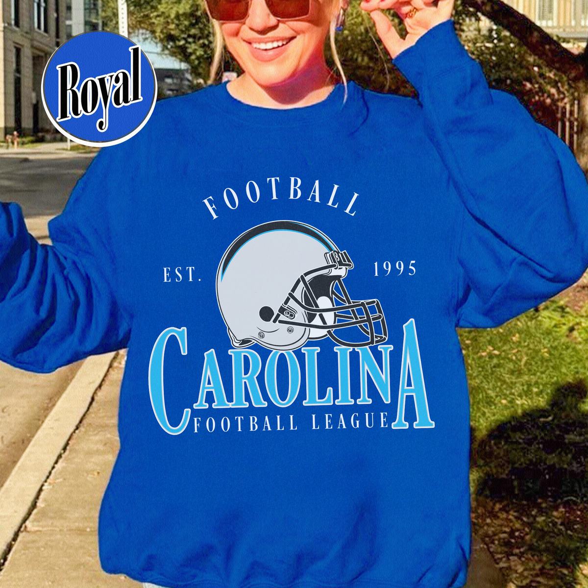 Unisex Carolina football vintage crewneck sweatshirt for men and women