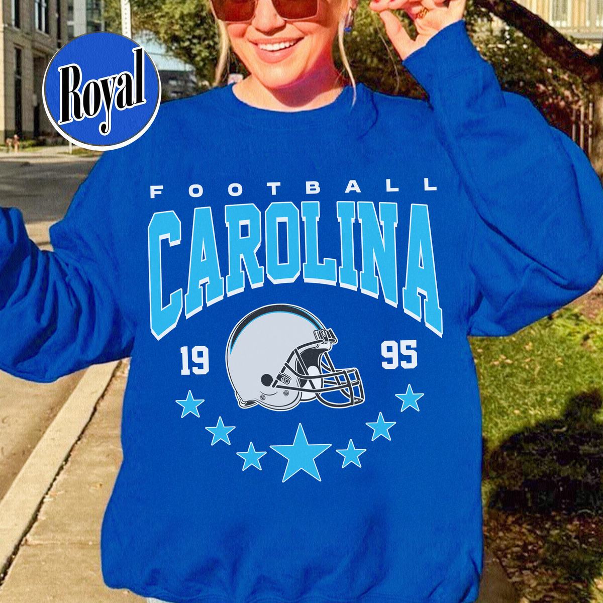 Unisex Carolina football vintage crewneck sweatshirt for men and women
