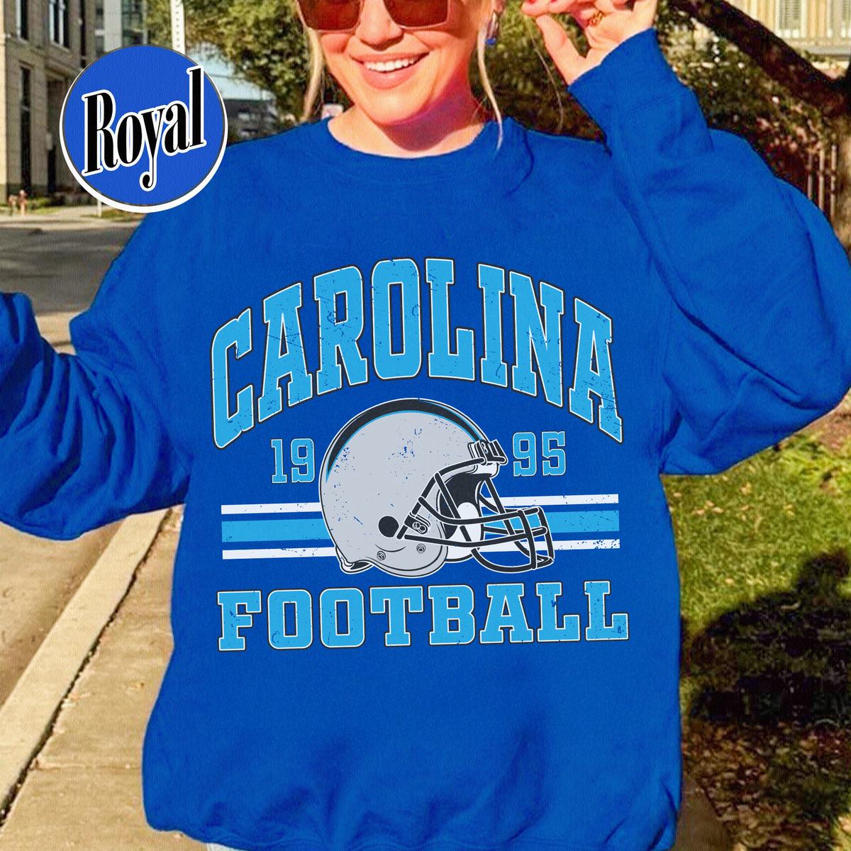 Unisex Carolina football vintage crewneck sweatshirt for men and women