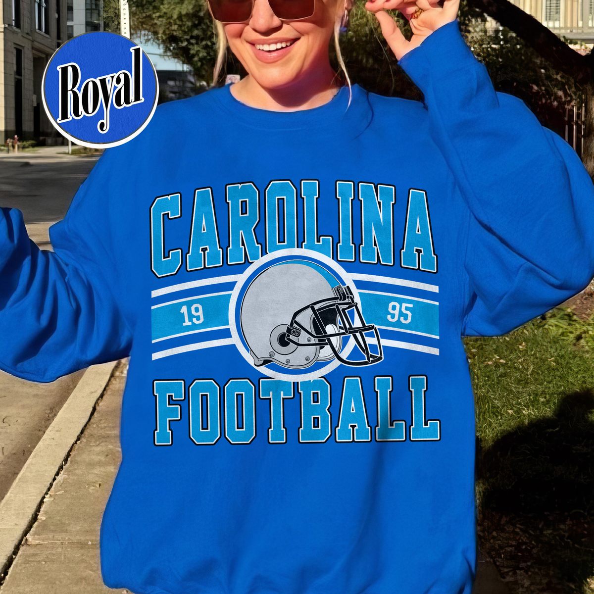 Unisex Carolina football vintage crewneck sweatshirt for men and women