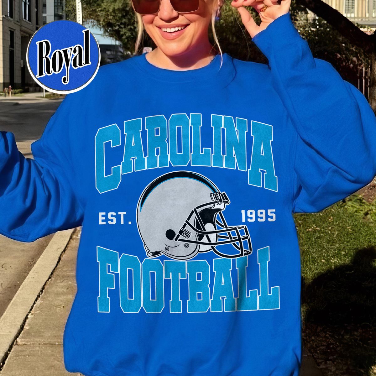 Unisex Carolina football vintage crewneck sweatshirt for men and women