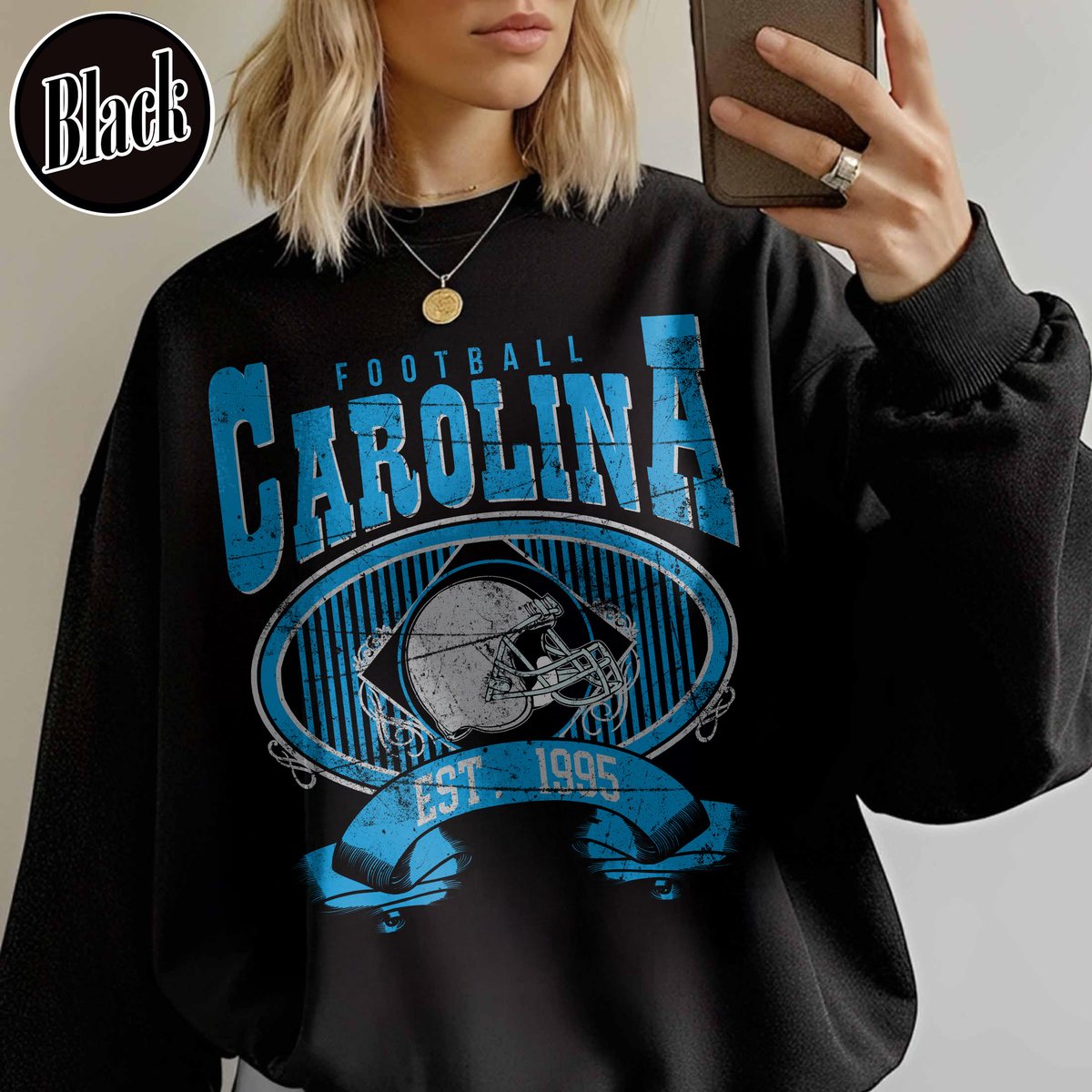Unisex Carolina football vintage crewneck sweatshirt for men and women