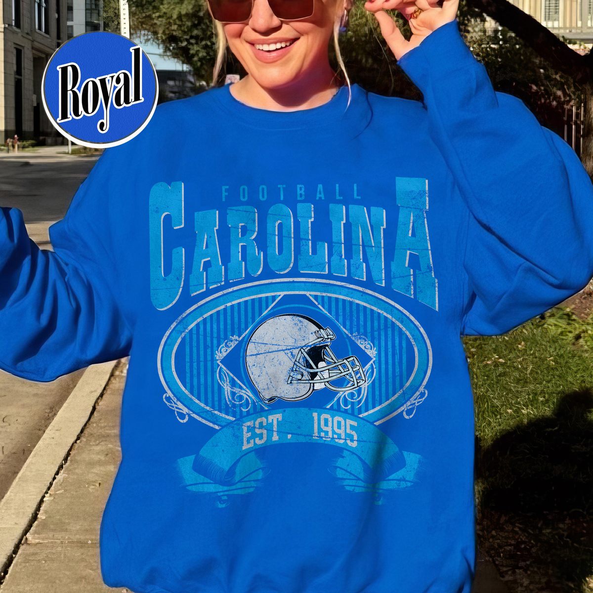 Unisex Carolina football vintage crewneck sweatshirt for men and women