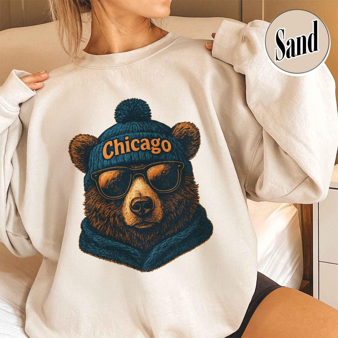 Unisex Chicago football vintage crewneck sweatshirt for men and women