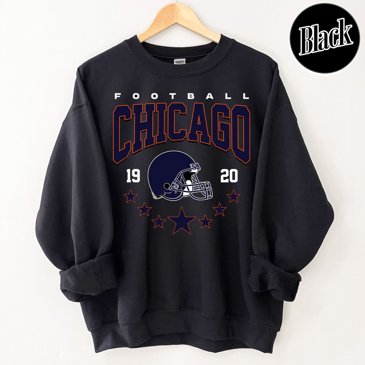 Unisex Chicago football vintage crewneck sweatshirt for men and women