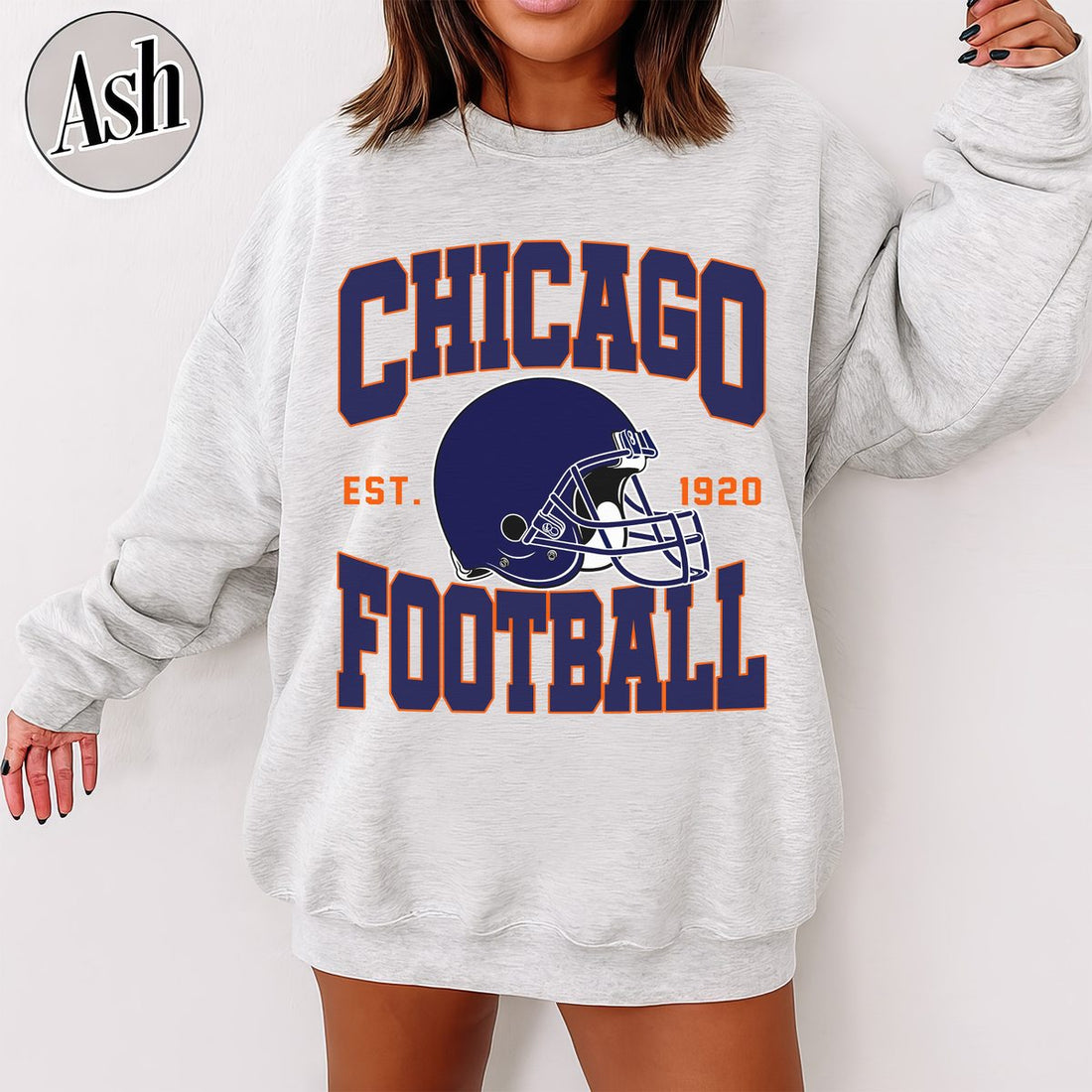 Unisex Chicago football vintage crewneck sweatshirt for men and women