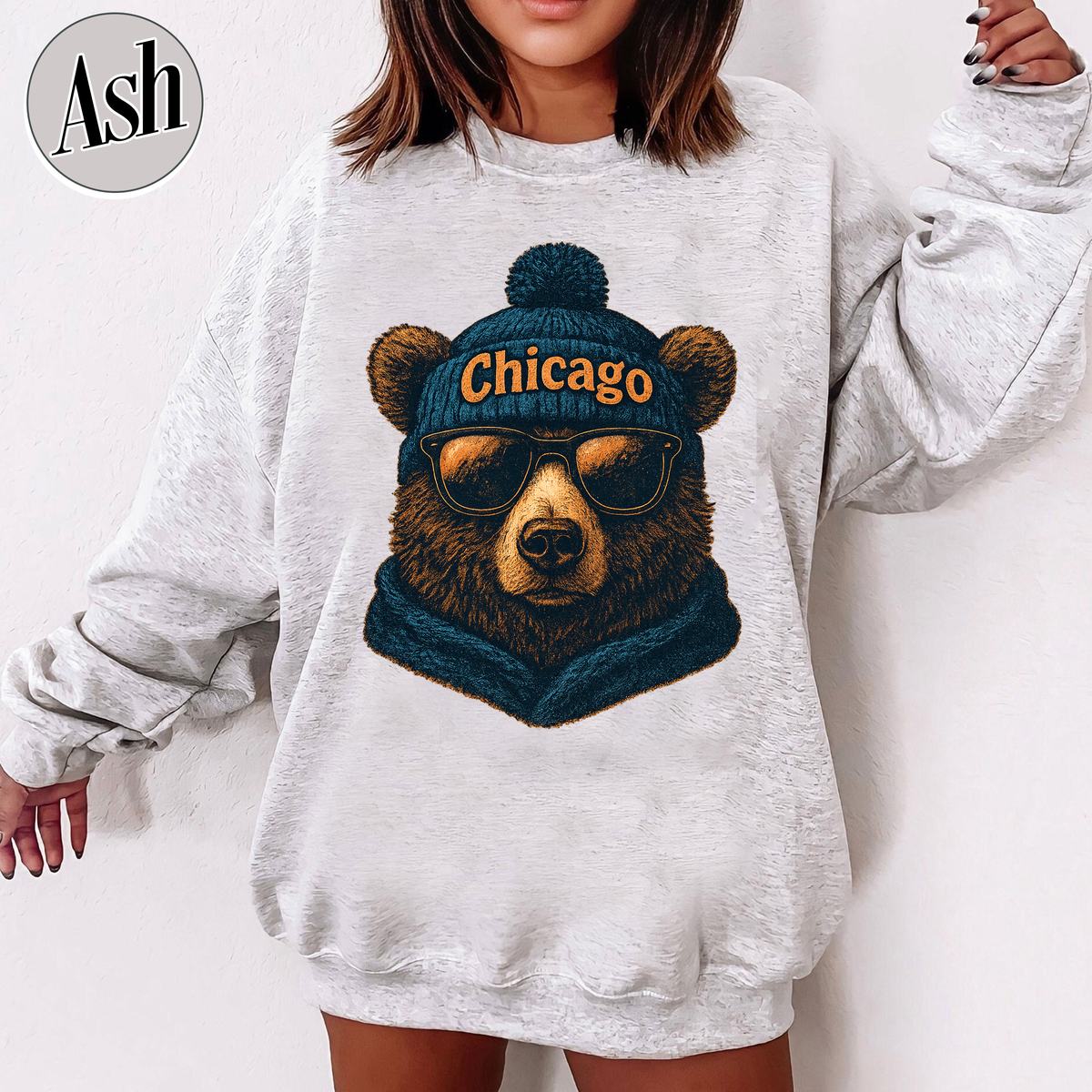 Unisex Chicago football vintage crewneck sweatshirt for men and women