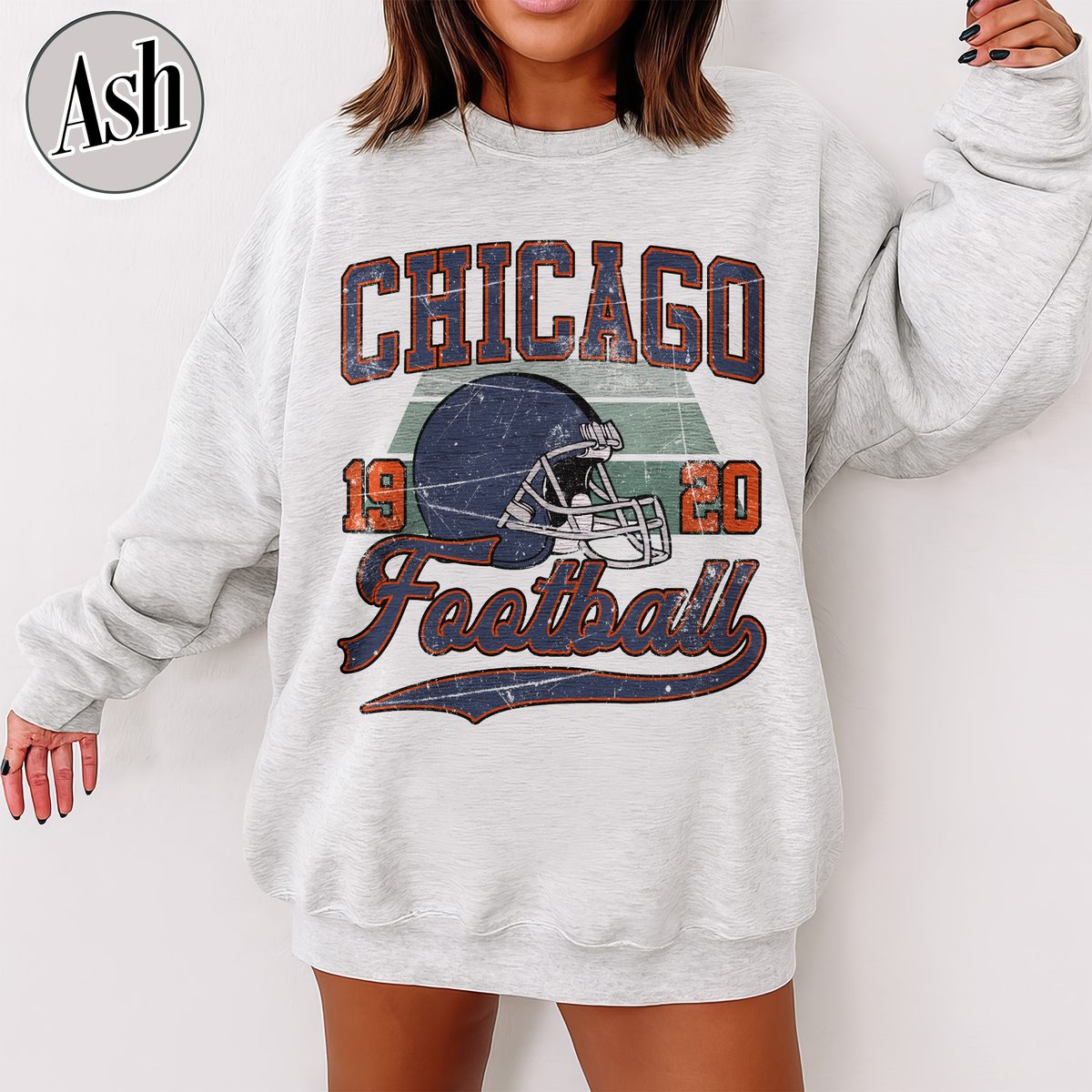 Unisex Chicago football vintage crewneck sweatshirt for men and women