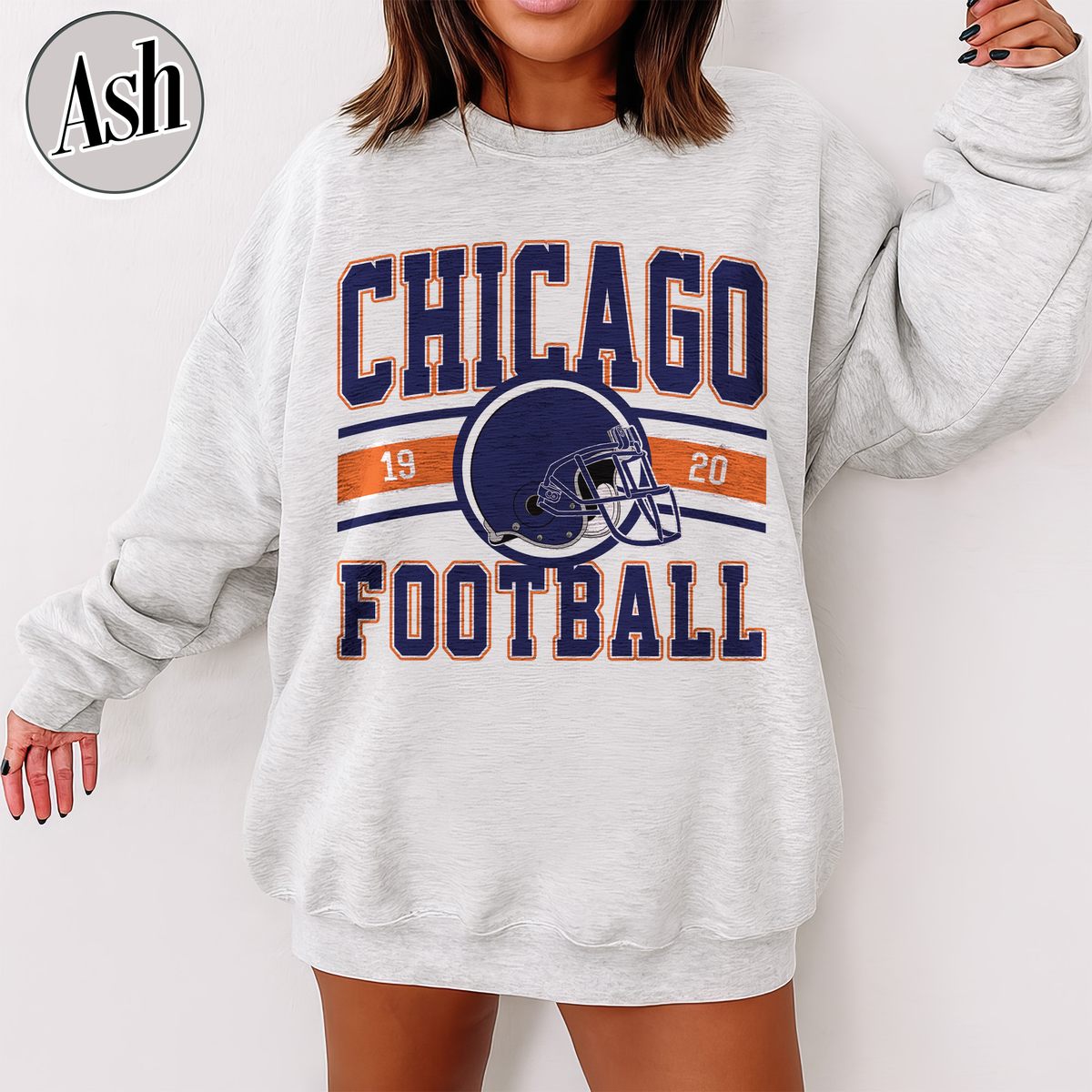 Unisex Chicago football vintage crewneck sweatshirt for men and women