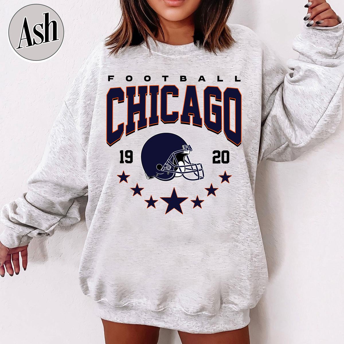 Unisex Chicago football vintage crewneck sweatshirt for men and women