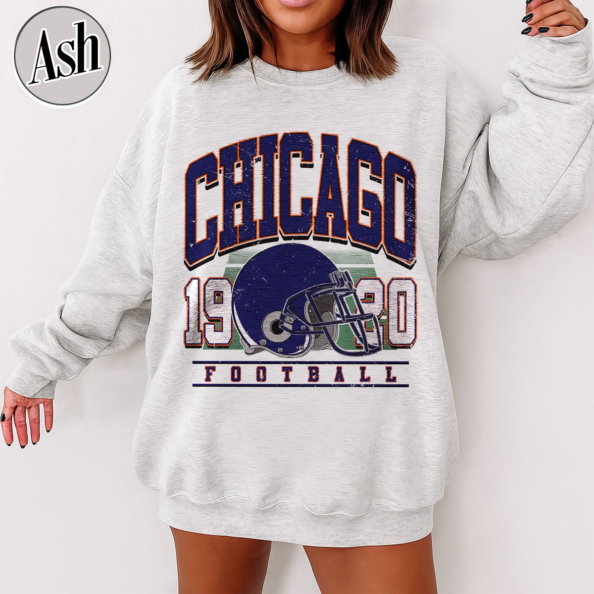 Unisex Chicago football vintage crewneck sweatshirt for men and women