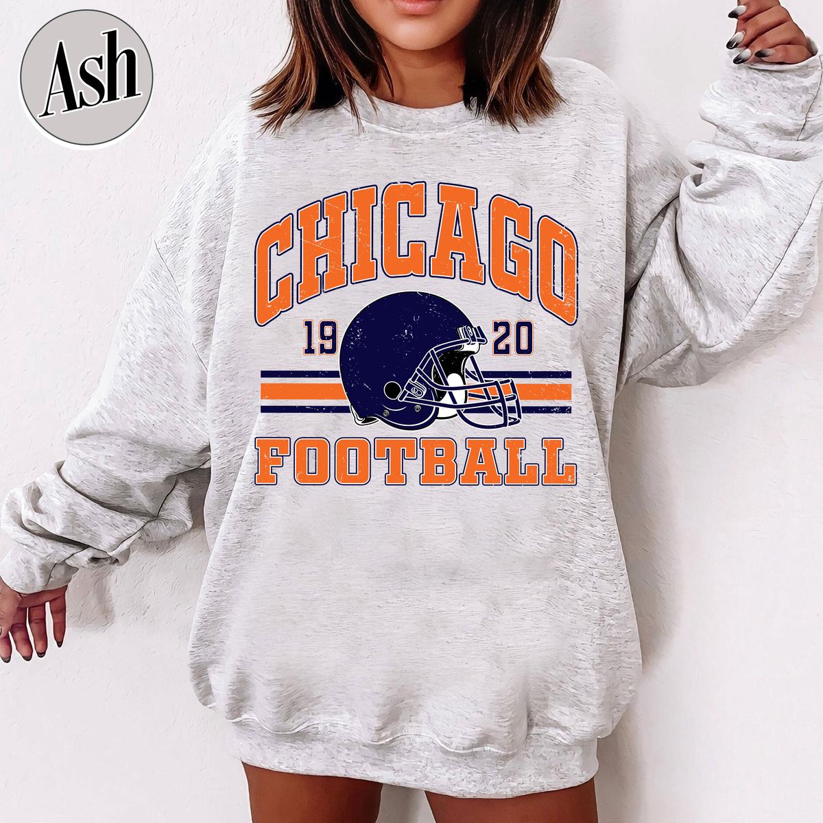 Unisex Chicago football vintage crewneck sweatshirt for men and women