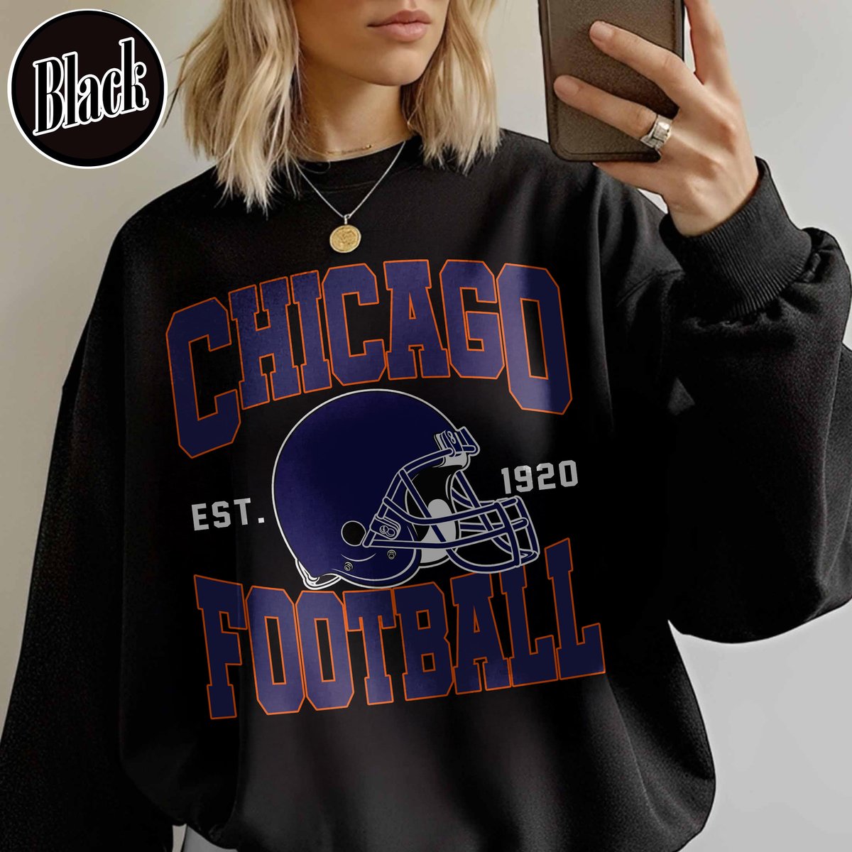 Unisex Chicago football vintage crewneck sweatshirt for men and women