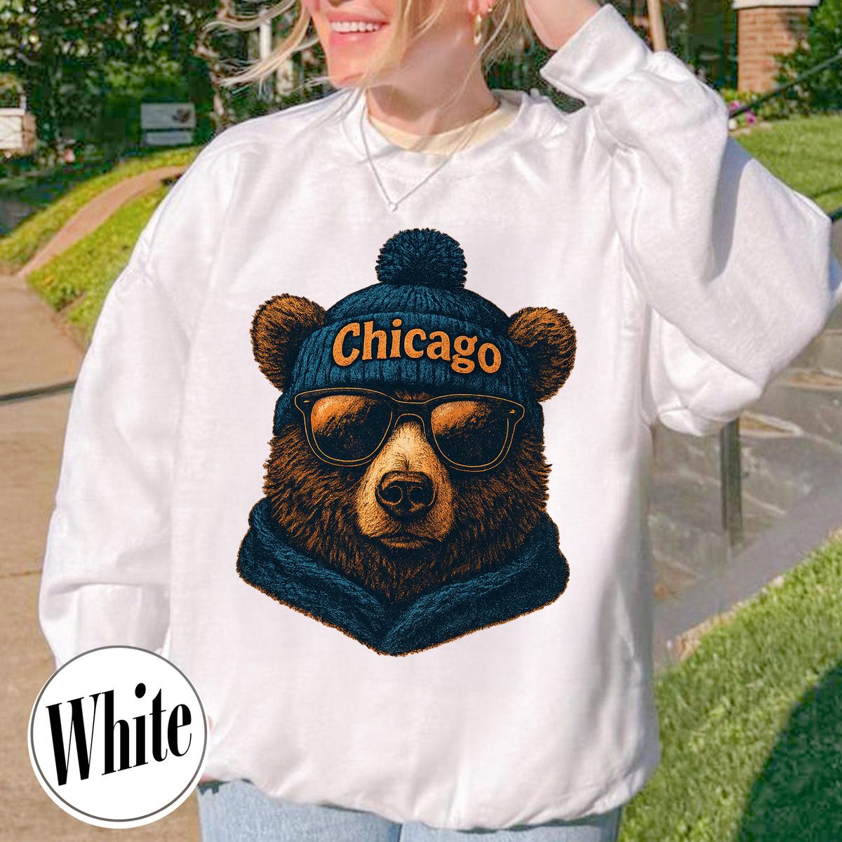 Unisex Chicago football vintage crewneck sweatshirt for men and women