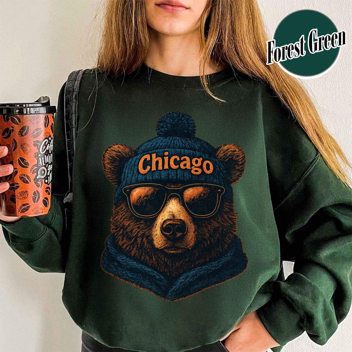 Unisex Chicago football vintage crewneck sweatshirt for men and women