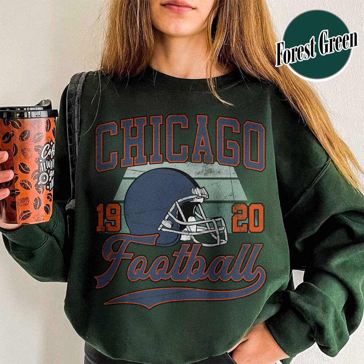Unisex Chicago football vintage crewneck sweatshirt for men and women