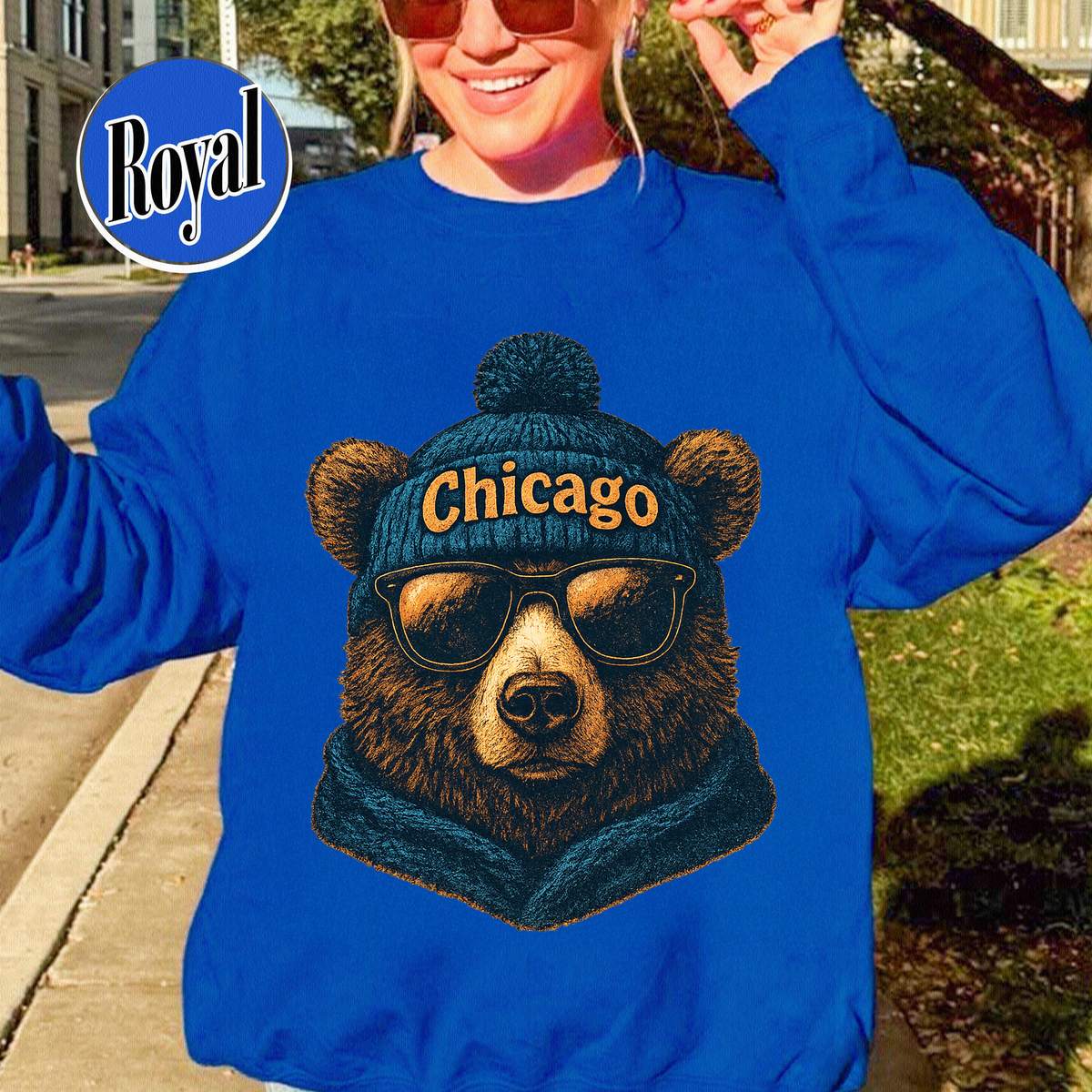 Unisex Chicago football vintage crewneck sweatshirt for men and women