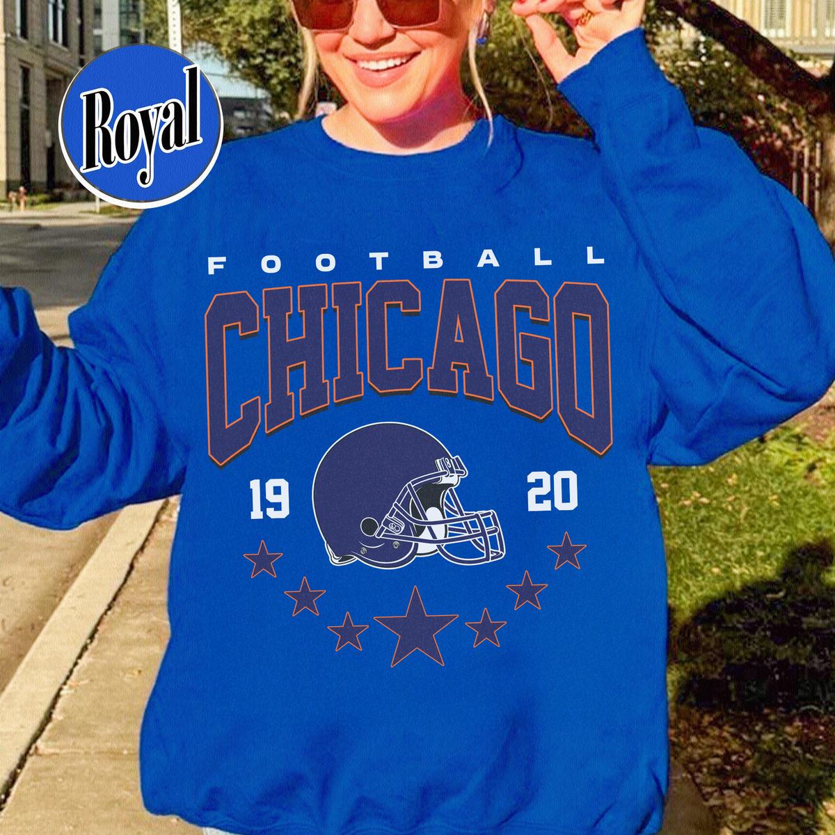Unisex Chicago football vintage crewneck sweatshirt for men and women