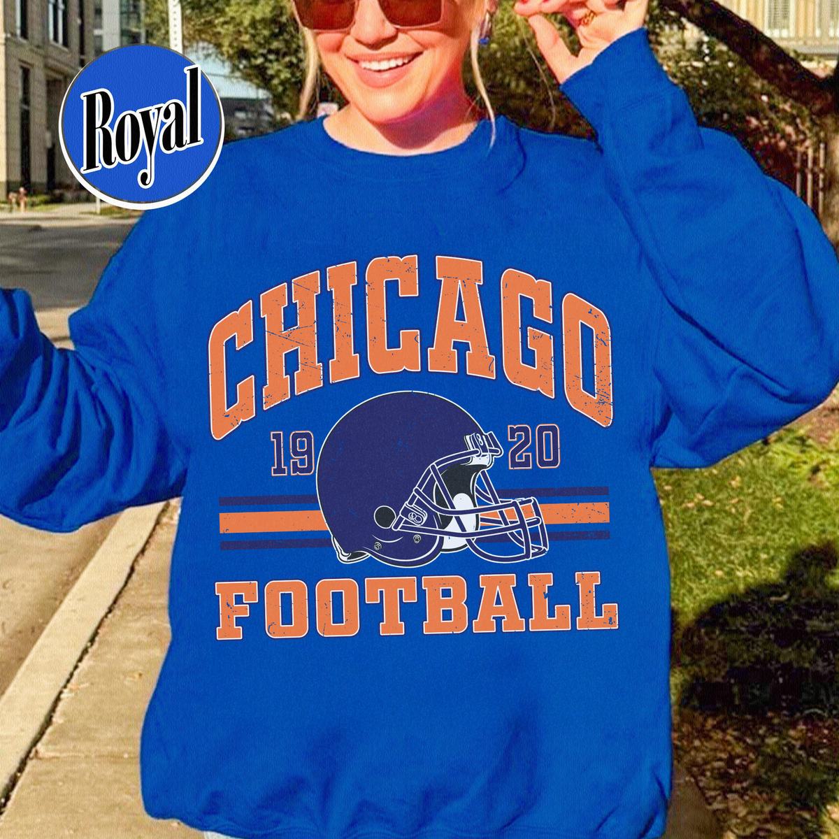 Unisex Chicago football vintage crewneck sweatshirt for men and women