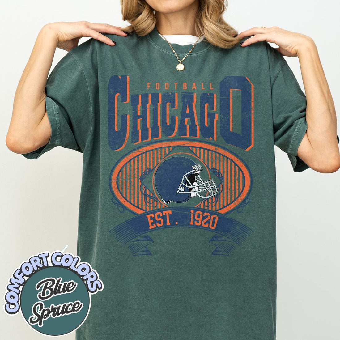 Unisex Chicago football vintage t-shirt for men and women