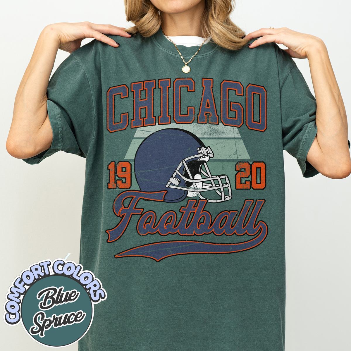 Unisex Chicago football vintage t-shirt for men and women