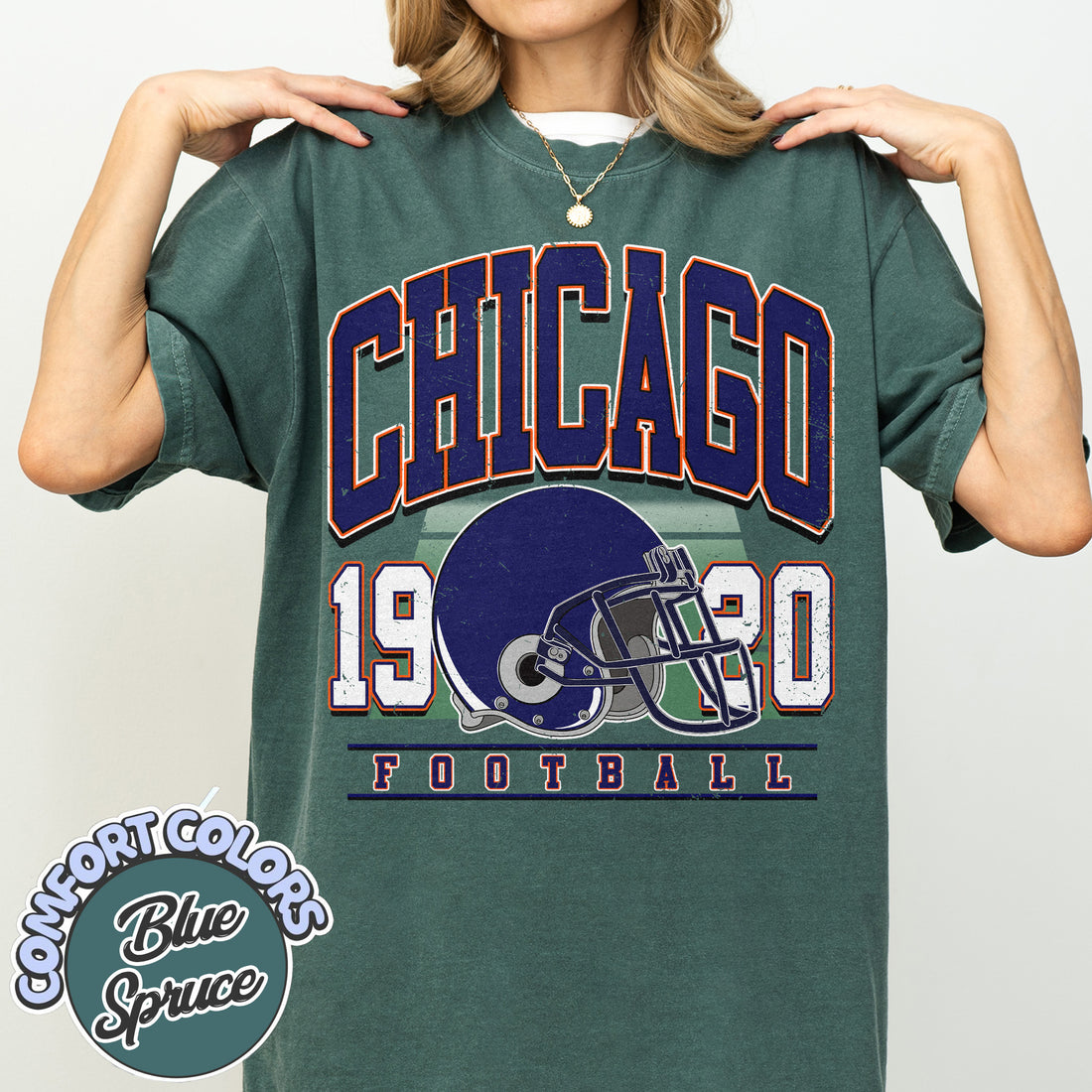 Unisex Chicago football vintage t-shirt for men and women