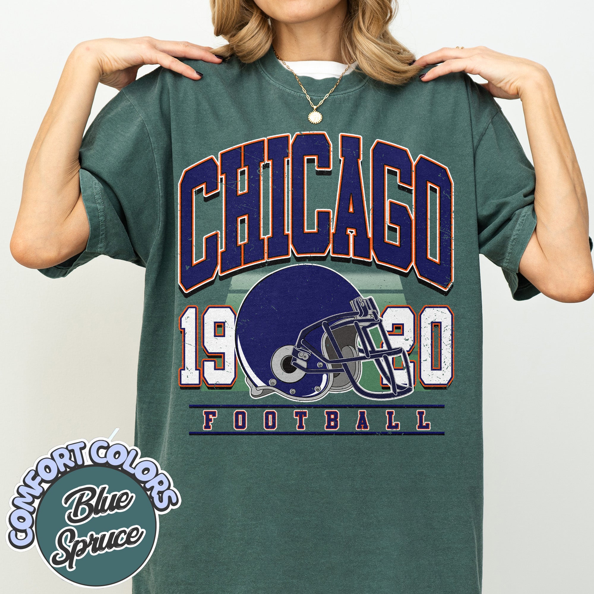 Unisex Chicago football vintage t-shirt for men and women