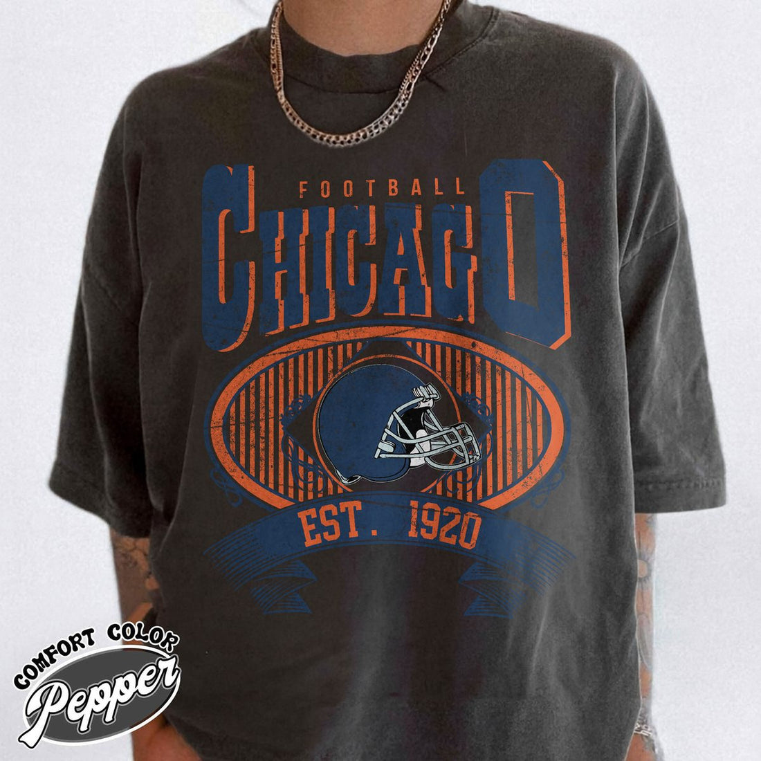 Unisex Chicago football vintage t-shirt for men and women