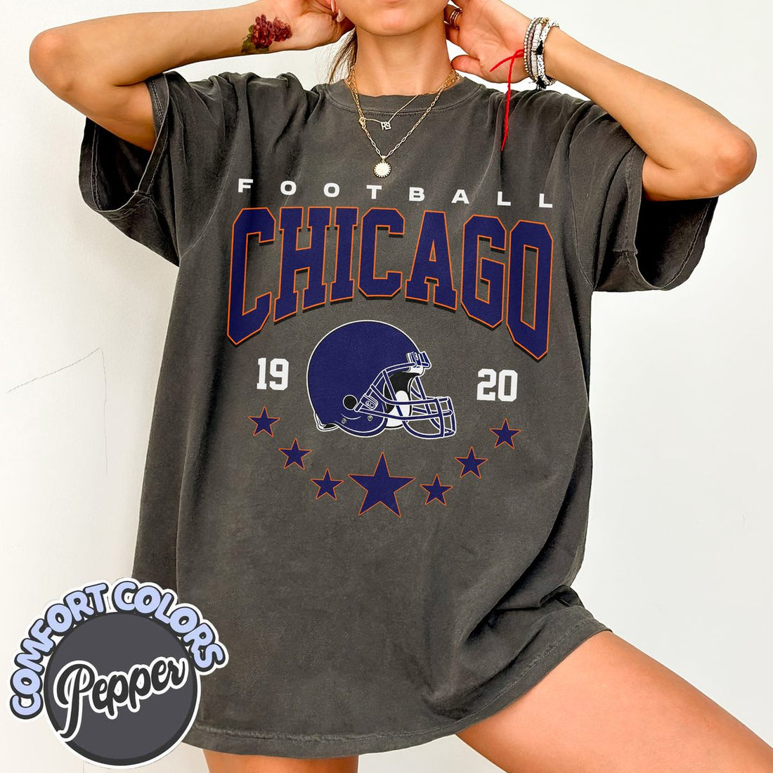 Unisex Chicago football vintage t-shirt for men and women