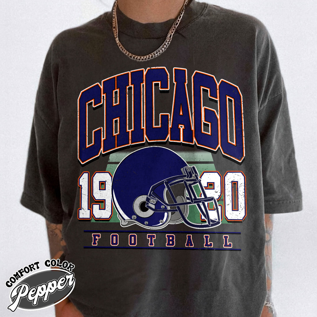 Unisex Chicago football vintage t-shirt for men and women