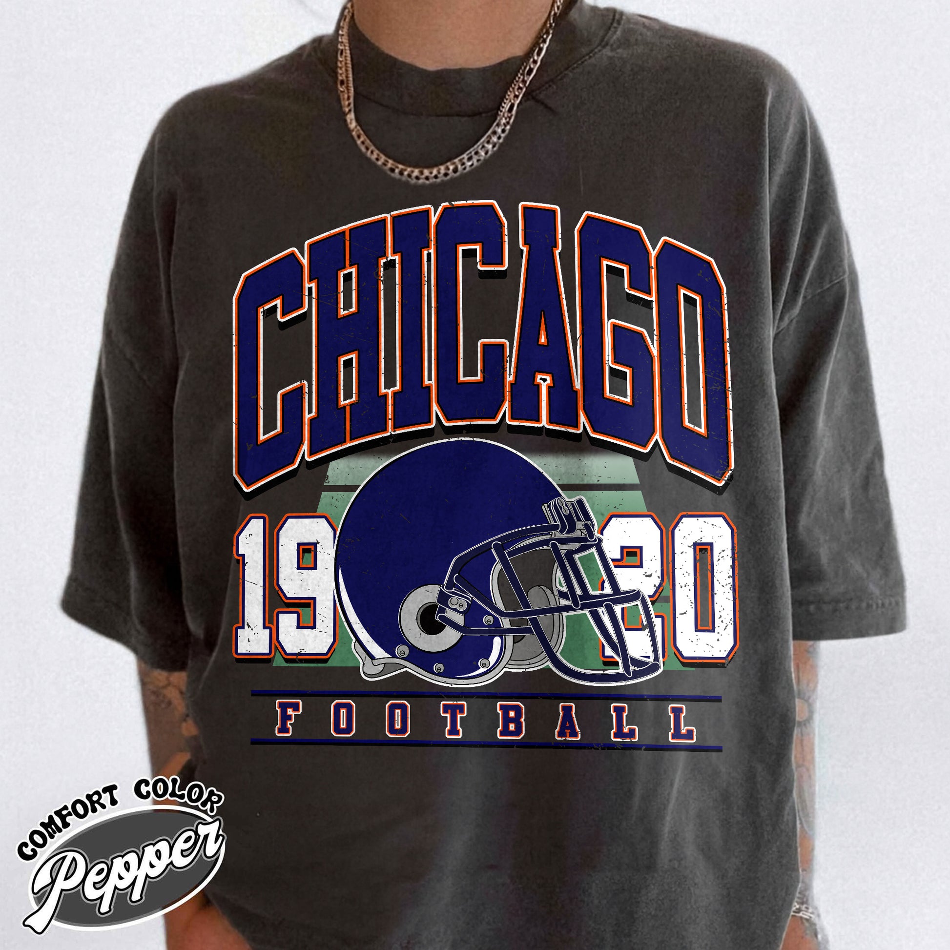 Unisex Chicago football vintage t-shirt for men and women