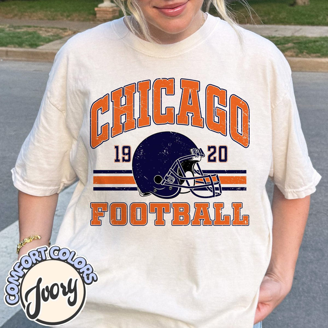 Unisex Chicago football vintage t-shirt for men and women