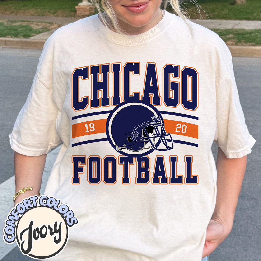 Unisex Chicago football vintage t-shirt for men and women