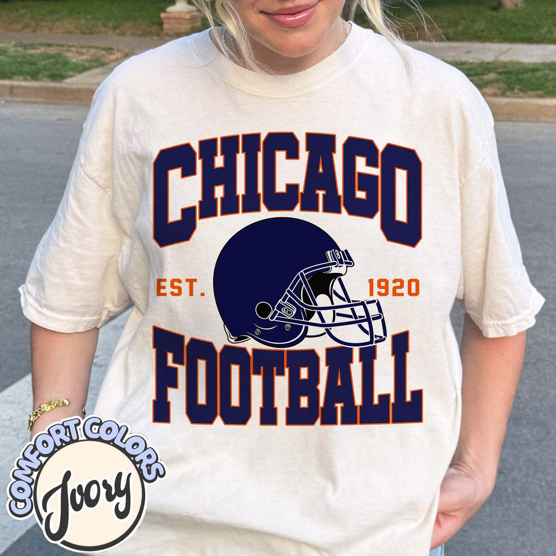 Unisex Chicago football vintage t-shirt for men and women